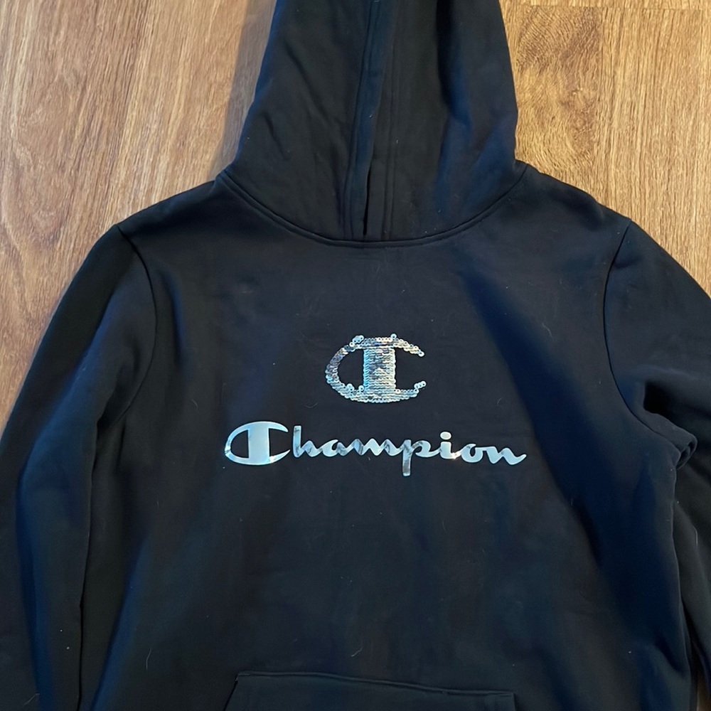 Champion glitter sequin girls hoodie